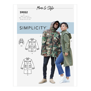 Simplicity Sewing Pattern S9052 Misses&#39; Mens &amp; Teen&#39;s Jacket &amp; Hood