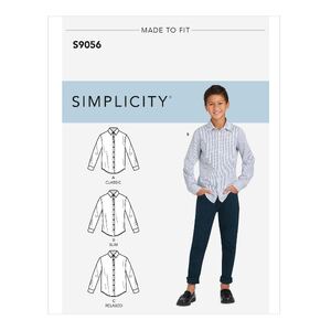 Simplicity Sewing Pattern S9056 Children&#39;s &amp; Teen Boys&#39; Shirts HH Sizes 3-6