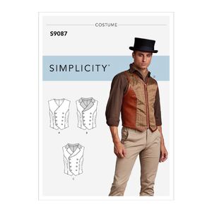 Simplicity Sewing Pattern S9087 Men&#39;s Steampunk Corset Vests BB Sizes 46-52