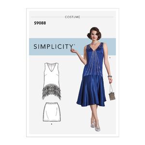 Simplicity Sewing Pattern S9088 Misses&#39; Flapper Costumes R5 Sizes 14-22