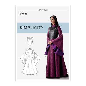 Simplicity Sewing Pattern S9089 Misses&#39; Fantasy Costume R5 Sizes 14-22