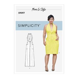 Simplicity Sewing Pattern S9097 Misses&#39; Dress &amp; Jumpsuit H5 Sizes 6-14