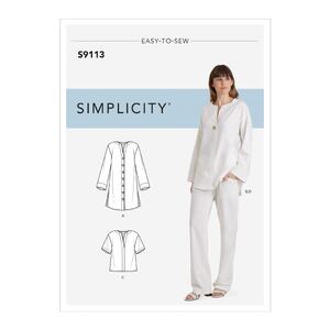 Simplicity Sewing Pattern S9113 Misses&#39; Tunic, Top &amp; Pull On Pants H5 Sizes 6-14