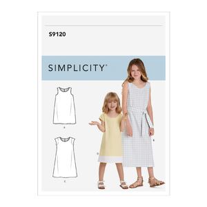 Simplicity Sewing Pattern S9120 Children&#39;s &amp; Girls&#39; Dresses K5 Sizes 7-14