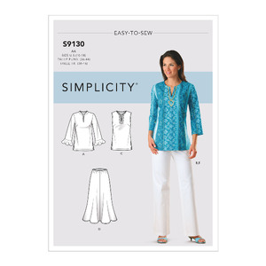 Simplicity Sewing Pattern S9130 Misses&#39; &amp; Women&#39;s Tops &amp; Bottoms Simplicity Sewing Pattern 9130