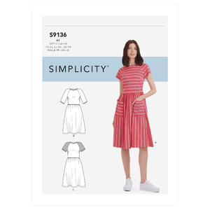 Simplicity Sewing Pattern S9136 Misses&#39; Dress Simplicity Sewing Pattern 9136