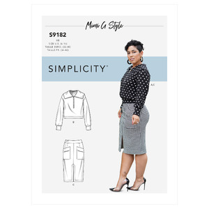Simplicity Sewing Pattern S9182 Misses&#39; Knit Top &amp; Skirt Simplicity Sewing Pattern 9182