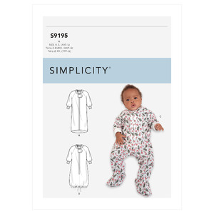 S9195 INFANT BUNTING, JUMPSUIT Simplicity Sewing Pattern 9195