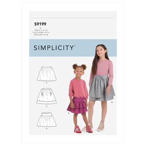 S9199 CHILD &amp; GIRL SKIRT Simplicity Sewing Pattern 9199
