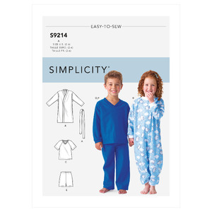 S9214 CHILDREN&#39;S COZYWER Simplicity Sewing Pattern 9214