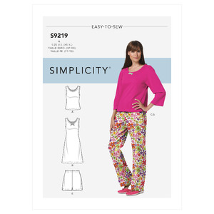 S9219 MISSES/PETITE SLEEPWEAR Simplicity Sewing Pattern 9219