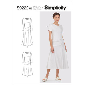 S9222 MISSES&#39; KNIT DRESS Simplicity Sewing Pattern 9222