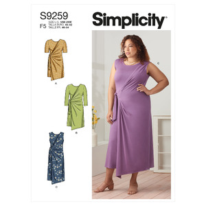 S9259 WOMEN KNIT DRESS &amp; TUNIC Simplicity Sewing Pattern 9259