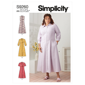 S9260 MISSES&#39; &amp; WOMEN&#39;S DRESS Simplicity Sewing Pattern 9260