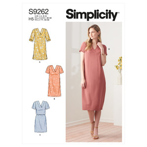 S9262 MISSES&#39; SHIFT DRESS Simplicity Sewing Pattern 9262