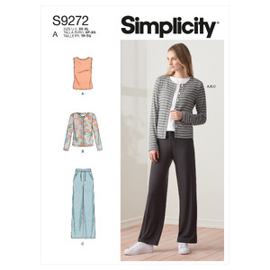 S9272 MISSES&#39; TOP &amp; PANTS Simplicity Sewing Pattern 9272