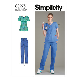 S9276 MISSES&#39; SCRUBS Simplicity Sewing Pattern 9276