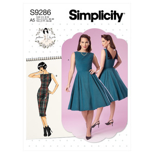 S9286 MISSES FOLD-BACK DRESSES Simplicity Sewing Pattern 9286