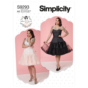 S9293 MISSES&#39; SLIP, PETTICOAT Simplicity Sewing Pattern 9293