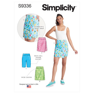 S9336 MISSES&#39; SKORTS &amp; SHORTS Simplicity Sewing Pattern 9336