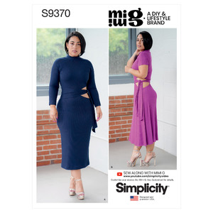 S9370 MISSES&#39; KNIT DRESS Simplicity Sewing Pattern 9370