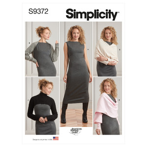 S9372 MISSES&#39; DRESS &amp; SHRUGS Simplicity Sewing Pattern 9372