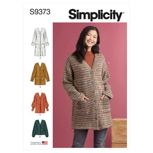 S9373 MISSES&#39; KNIT CARDIGANS Simplicity Sewing Pattern 9373
