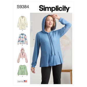 S9384 MISSES&#39; SWEATSHIRTS Simplicity Sewing Pattern 9384