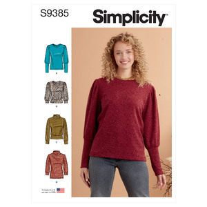 S9385 MISSES&#39; KNIT TOPS Simplicity Sewing Pattern 9385