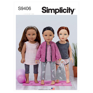 S9406 18&quot; DOLL CLOTHES Simplicity Sewing Pattern 9406