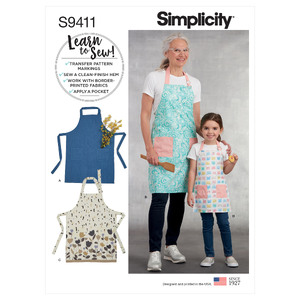 S9411 CHILD &amp; MISSES APRON Simplicity Sewing Pattern 9411
