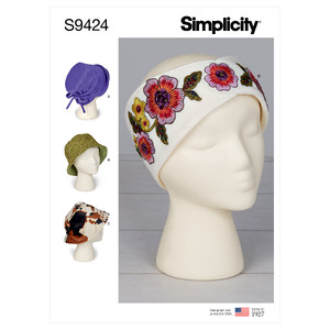 S9424 MISSES&#39; HATS &amp; HEADBAND Simplicity Sewing Pattern 9424