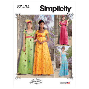 S9434 MISS/PLUS REGENCY DRESS Simplicity Sewing Pattern 9434
