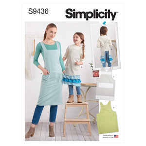 S9436 ADULT &amp; CHILD APRONS Simplicity Sewing Pattern 9436