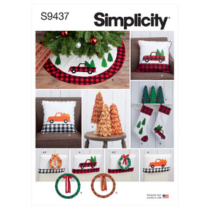 S9437 HOLIDAY DECORATING Simplicity Sewing Pattern 9437