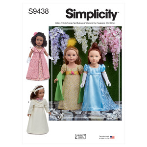S9438 18&quot; DOLL CLOTHES Simplicity Sewing Pattern 9438