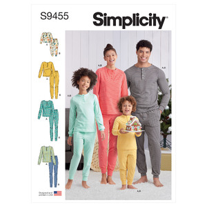 S9455 MISS/MEN/CHILD PANT, TOP Simplicity Sewing Pattern 9455