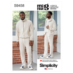 S9458 MEN&#39;S KNIT JACKET &amp; PANT Simplicity Sewing Pattern 9458