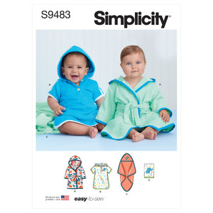 S9483 BABIES&#39; BATH SET Simplicity Sewing Pattern 9483