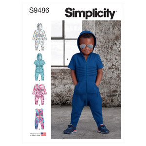 S9486 TODDLERS&#39; KNIT JUMPSUIT Simplicity Sewing Pattern 9486