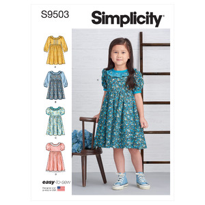 S9503 CHILDREN&#39;S DRESSES Simplicity Sewing Pattern 9503