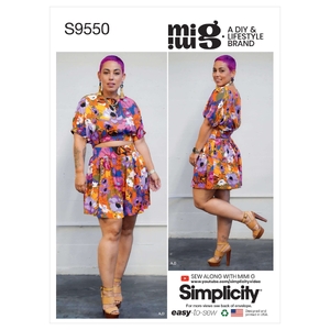 Misses’ Tops, Skirt and Shorts, Sizes 14-16-18-20-22, Simplicity Sewing Pattern 9550R5
