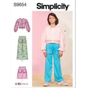 Simplicity Sewing Pattern S9654 Children&#39;s and Girls&#39; Jacket, Trousers and Skirt HH Sizes 3-6