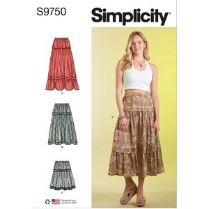 Simplicity Sewing Pattern S9750Y5 Misses' Skirt in Three Lengths Sizes 18-26