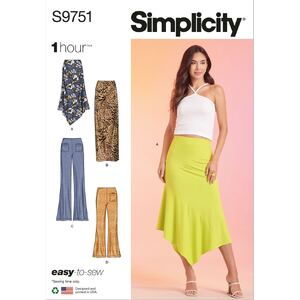 Simplicity Sewing Pattern S9751D5 Misses&#39; Skirts &amp; Pants in Two Lengths Sz 4-12