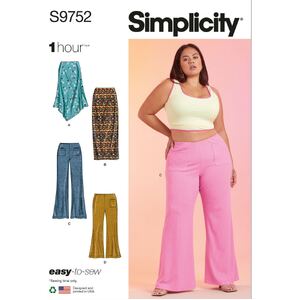 Simplicity Sewing Pattern S9752W2 Misses&#39; Skirts &amp; Pants in Two Lengths Sz 20W-28W