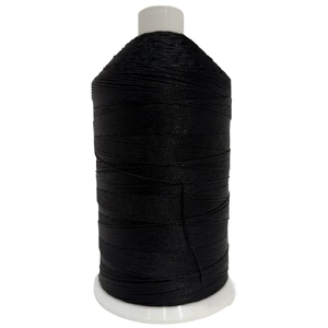 Amann Strongbond 10, #4000 Black, Bonded Nylon Thread, 1500m Cone