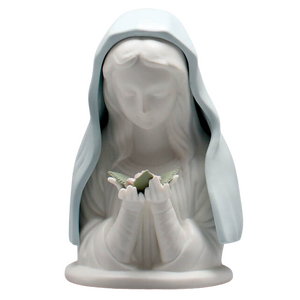 Porcelain Blue Madonna Statue 190mm High ST27350