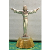 RISEN CHRIST Magnetic Statuette 50mm High 23mm Base, Metal, Quality Made In Italy