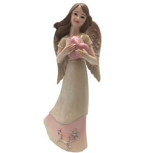 Pastel Angel With Heart, Resin Statue, 150mm High, Boxed, Gifts To Inspire